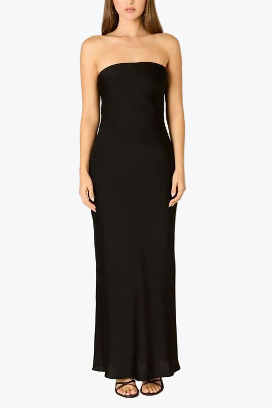 Berkley Strapless Maxi Dress in Black