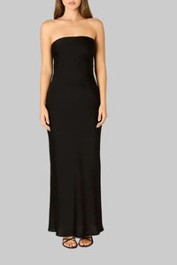 Berkley Strapless Maxi Dress In Black