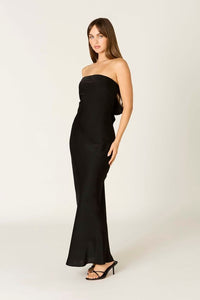 Berkley Strapless Maxi Dress in Black