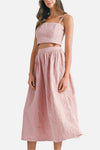 Marina Floral Printed Top & Midi Skirt Set