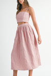 Marina Floral Printed Top & Midi Skirt Set
