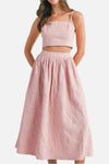 Marina Floral Printed Top & Midi Skirt Set