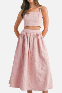 Marina Floral Printed Top & Midi Skirt Set