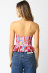 Laura Strapless Peplum Top
