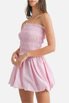 Turner Shirred Stripe Balloon Mini Dress