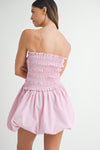 Turner Shirred Stripe Balloon Mini Dress