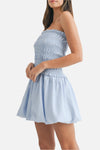 Turner Shirred Stripe Balloon Mini Dress