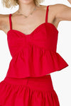Raven Poplin Crop Tank Top