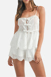 Leah Eyelet Lace Tank Top & Shorts Set
