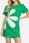 Sunny Flower Detail Mini Dress