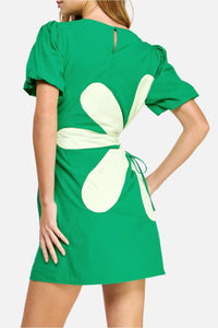 Sunny Flower Detail Mini Dress