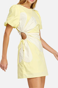 Sunny Flower Detail Mini Dress