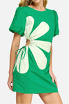 Sunny Flower Detail Mini Dress