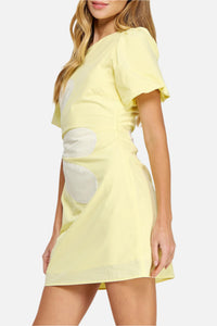 Sunny Flower Detail Mini Dress