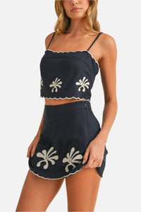 Hope Linen Cami Top & Mini Skirt Set