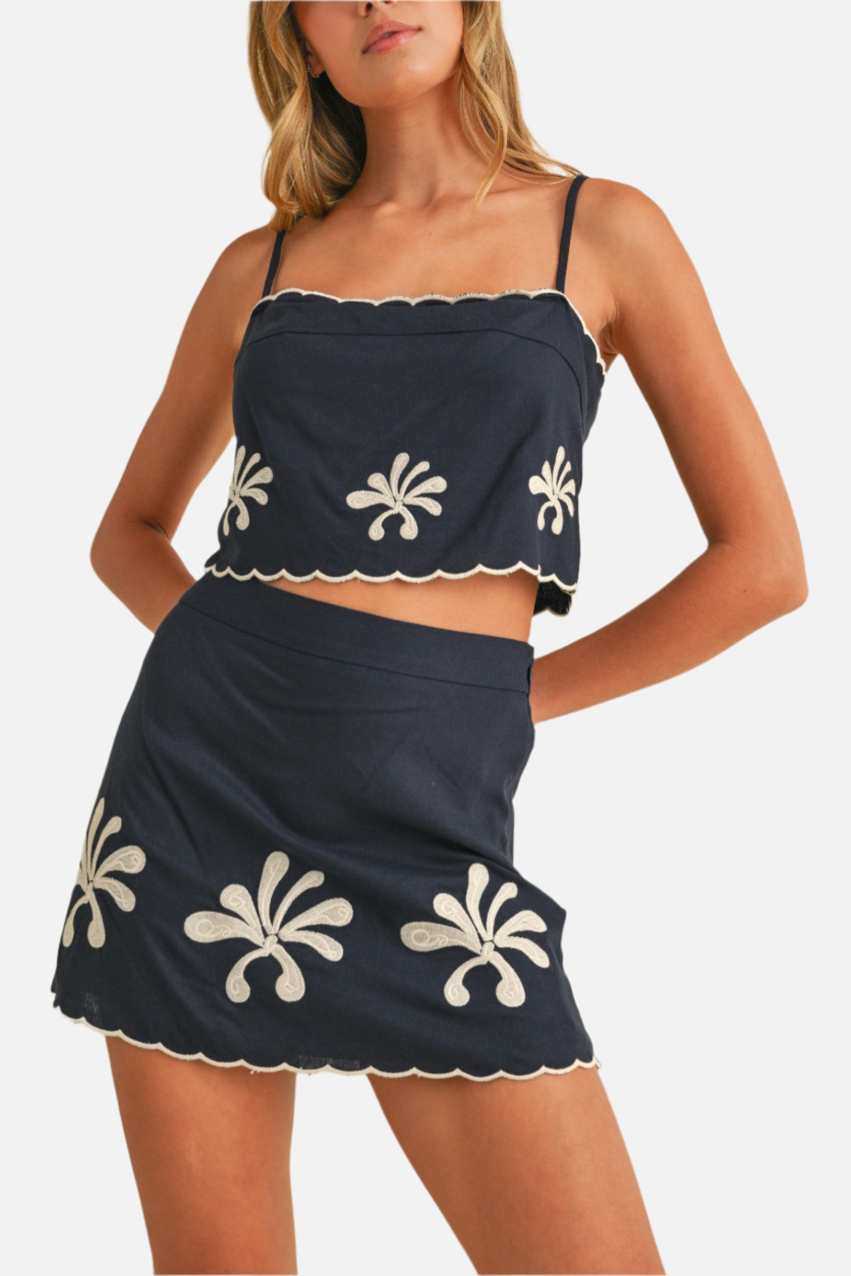 Hope Linen Cami Top & Mini Skirt Set