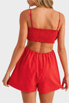Maura Linen Flower Cutout Romper