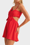 Maura Linen Flower Cutout Romper