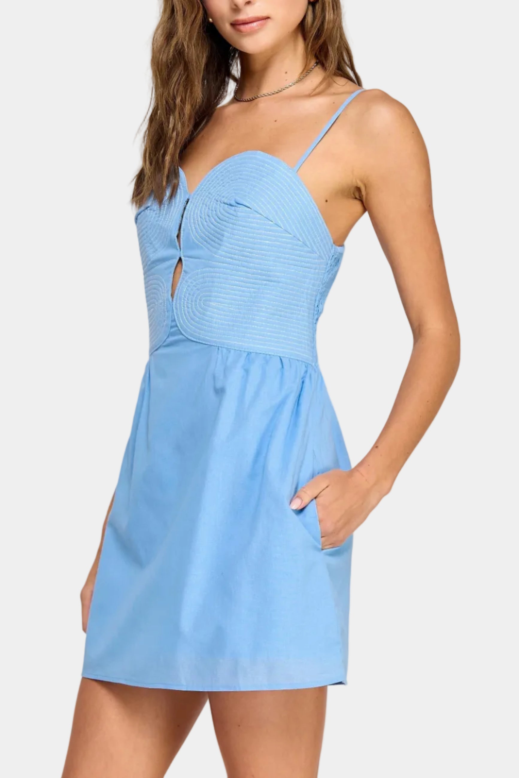 Reeves Top Stitch Mini Dress