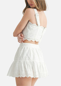 Barton Lace Top & Tiered Mini Skirt Set