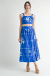 Rosy Printed Tube Top & Midi Skirt Set