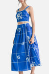 Rosy Printed Tube Top & Midi Skirt Set