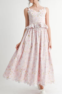 Lana Rose Printed Top & Midi Skirt Set
