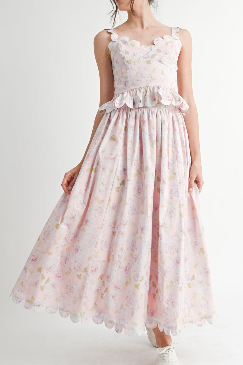 Lana Rose Printed Top & Midi Skirt Set