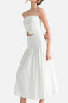 Emerson Strapless Button Top & Midi Skirt Set