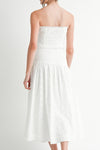 Emerson Strapless Button Top & Midi Skirt Set
