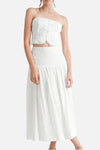 Emerson Strapless Button Top & Midi Skirt Set