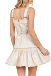 Audrey Belted Ruffle Mini Dress