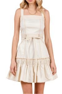 Audrey Belted Ruffle Mini Dress