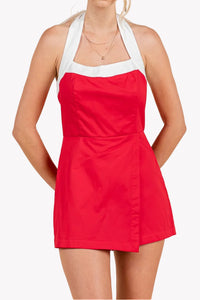 Libby Halter Tie Skort Mini Dress