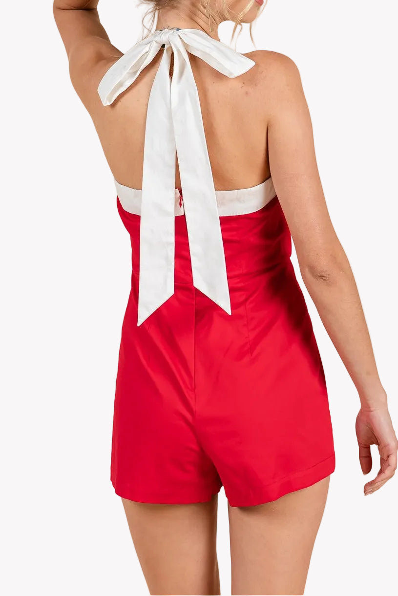 Libby Halter Tie Skort Mini Dress