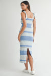 Dina Scalloped Pointelle Knit Midi Dress