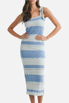 Dina Scalloped Pointelle Knit Midi Dress