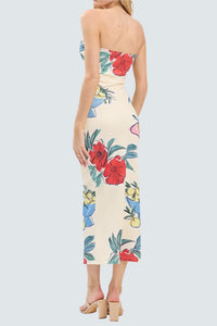 Terra Scuba Tube Floral Print Maxi Dress