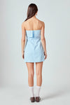 Perry Strapless Foldover Dress