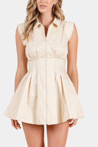 Cameron Pleated Mini Dress