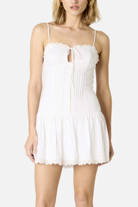 Lauren Cotton Button Mini Dress