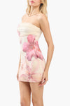Ridley Beaded Flower Print Mini Dress