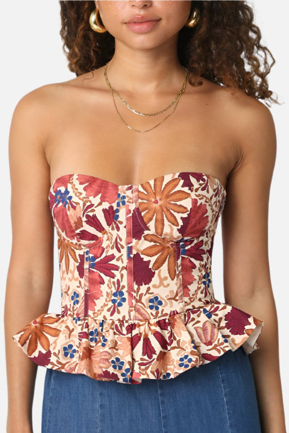 Phoebe Floral Corset Top