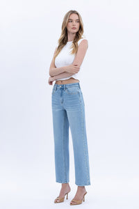 Honorable High Rise Ankle Studded Slim Wide Jeans