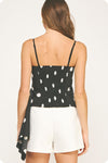 Dakota Draped Polka Dot Top
