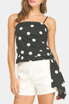 Dakota Draped Polka Dot Top