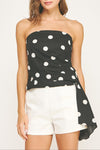 Dakota Draped Polka Dot Top