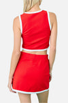 Delaney Contrast Top & Mini Skirt Set