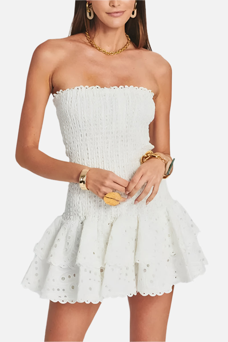 Caroline Strapless Eyelet Sundress