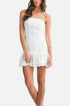 Carley Strapless Lace Trim Mini Dress